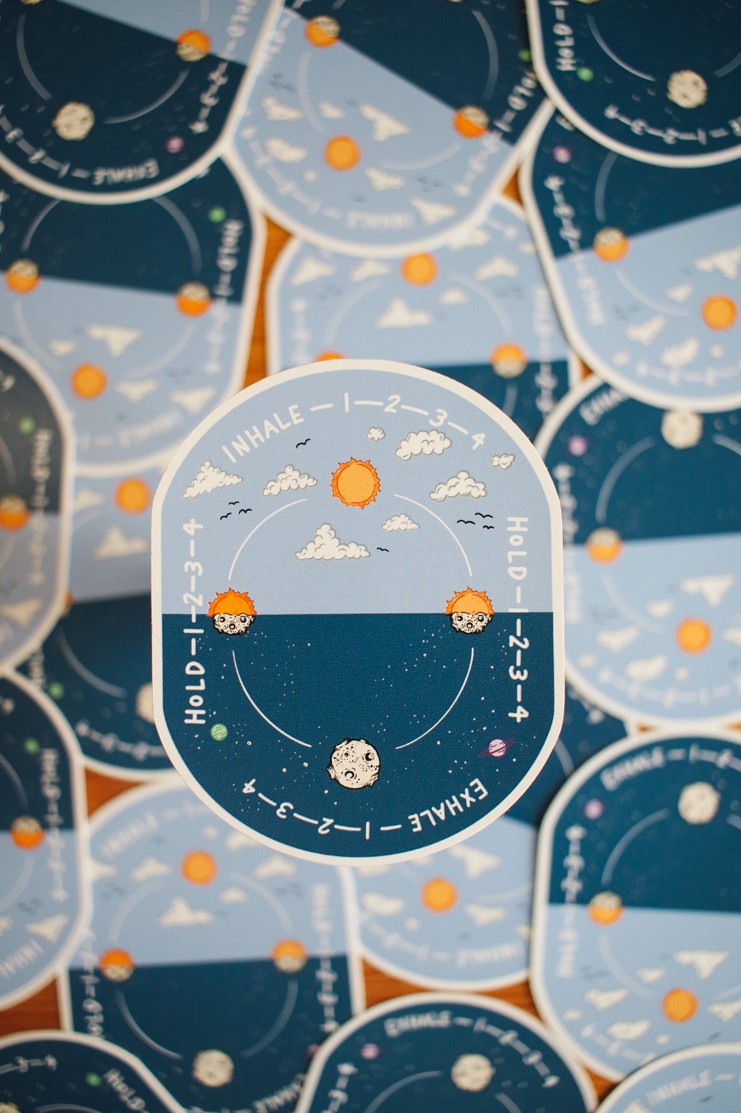 Inhale - Exhale Box Breathing Sticker