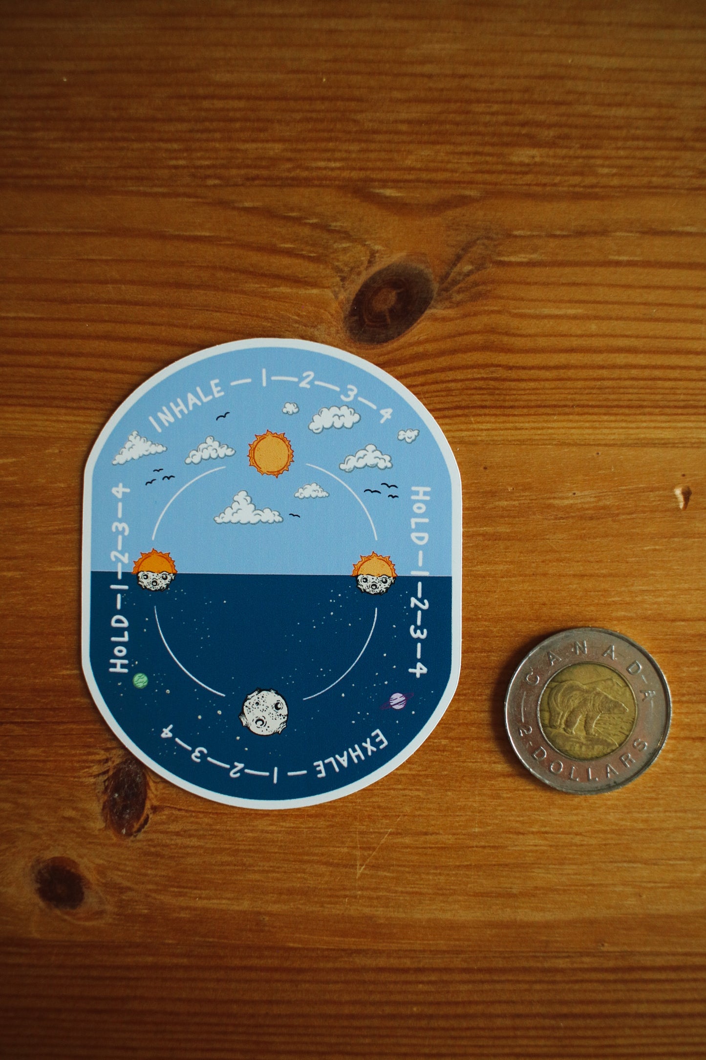 Inhale - Exhale Box Breathing Sticker