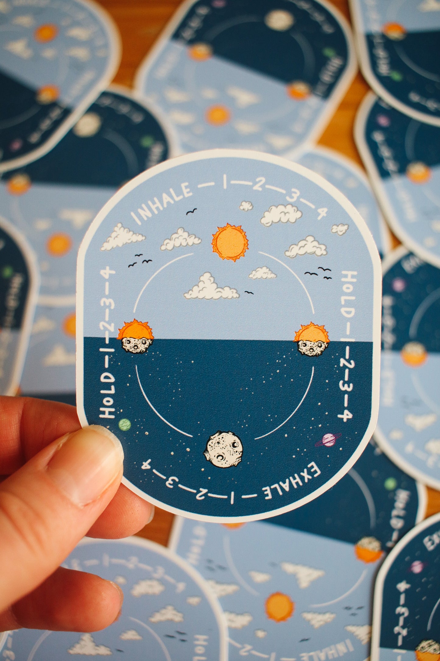 Inhale - Exhale Box Breathing Sticker