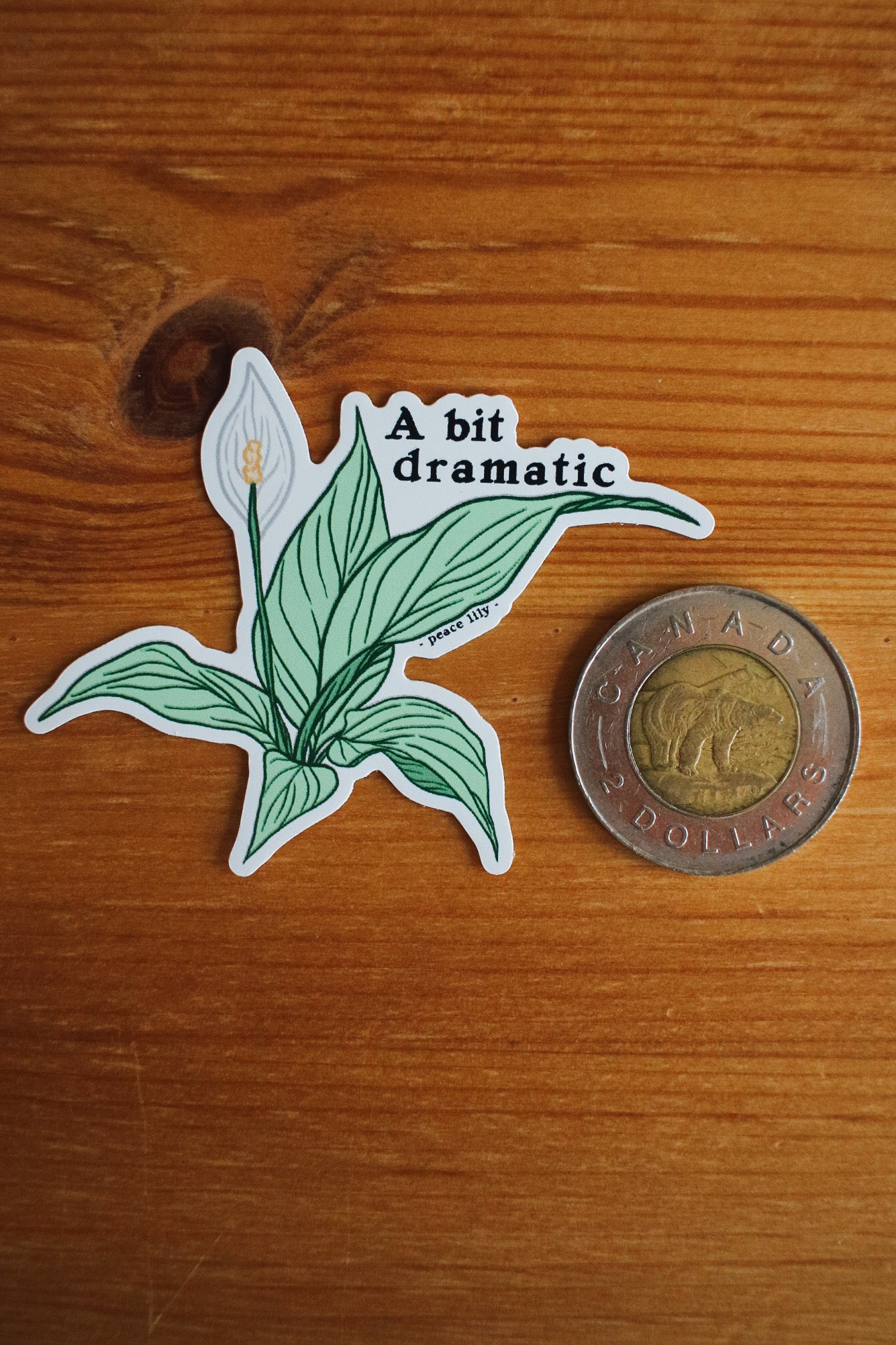 A Bit Dramatic Peace Lily Sticker | Perfect for Plant Lovers
