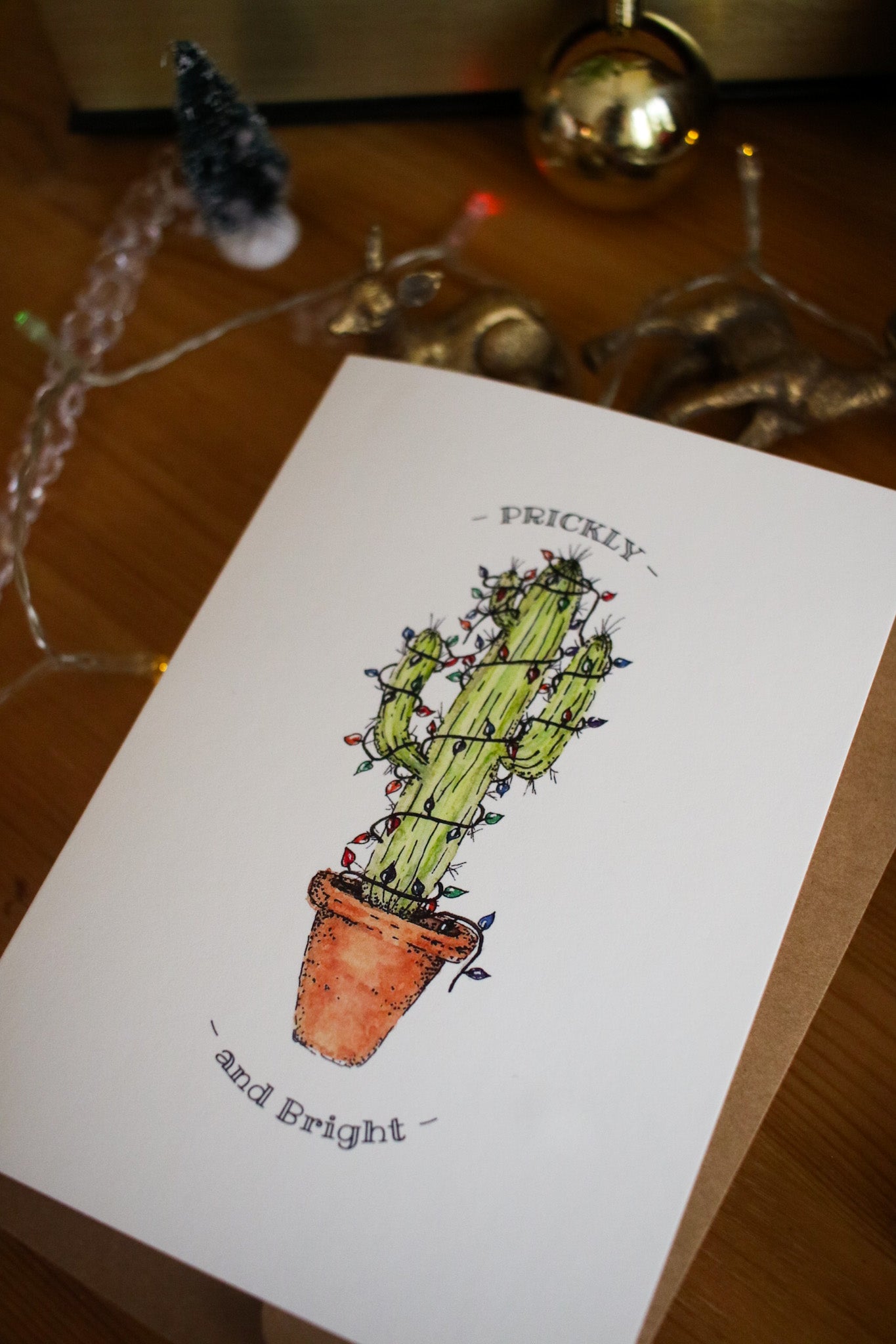 Prickly and Bright Single Cactus 4 - Greeting Card