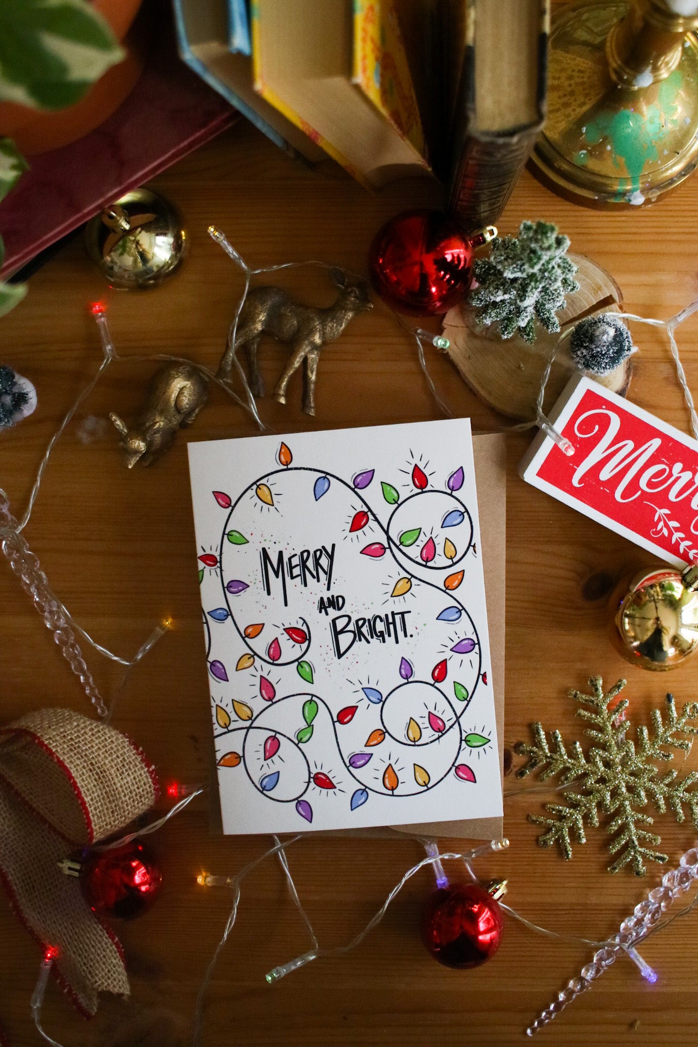 Merry and Bright - Greeting Card
