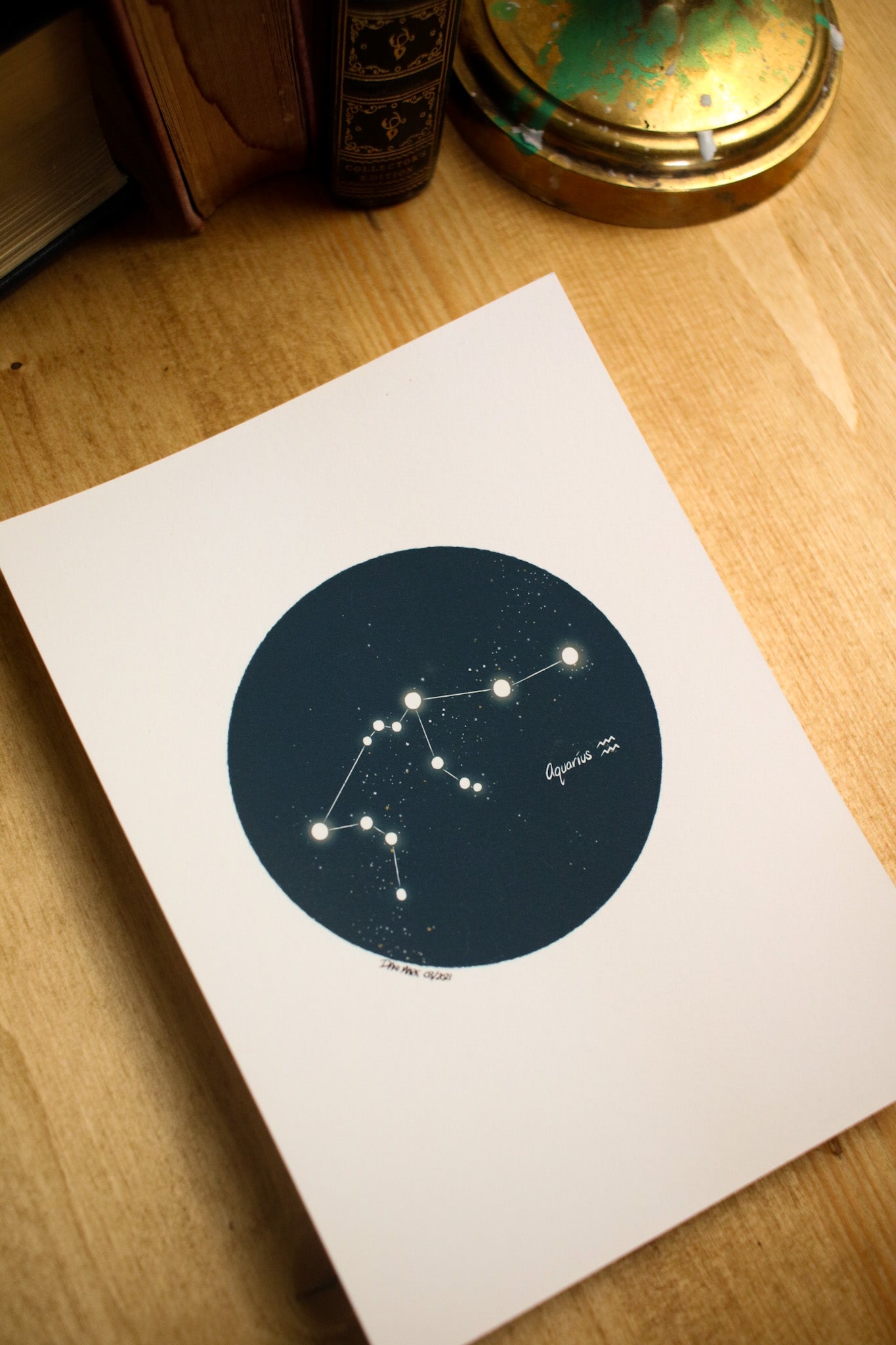 SECONDS - Aquarius Astrology 5x7 Print