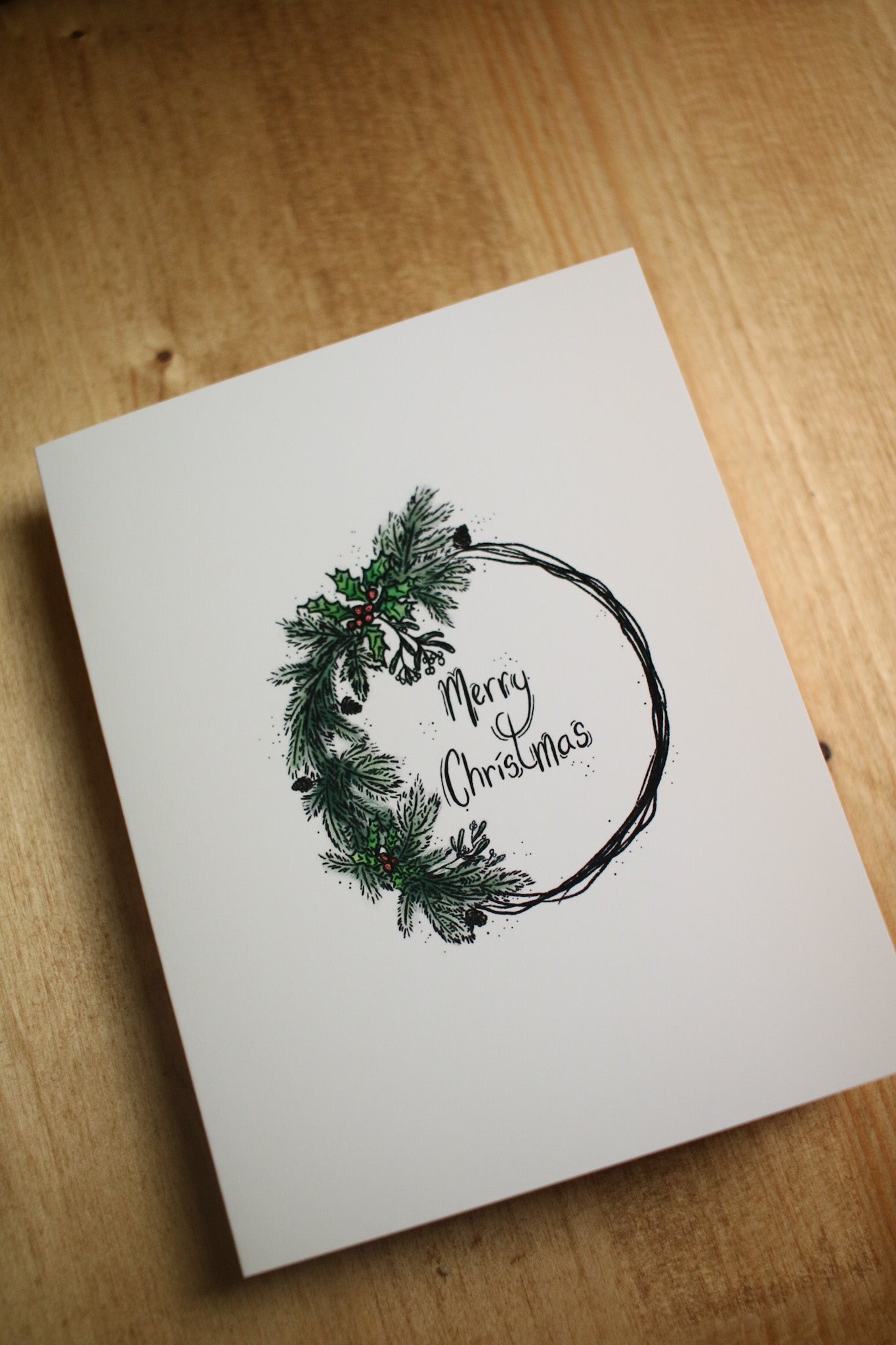 SECONDS - Merry Christmas Wreath (Small Card)
