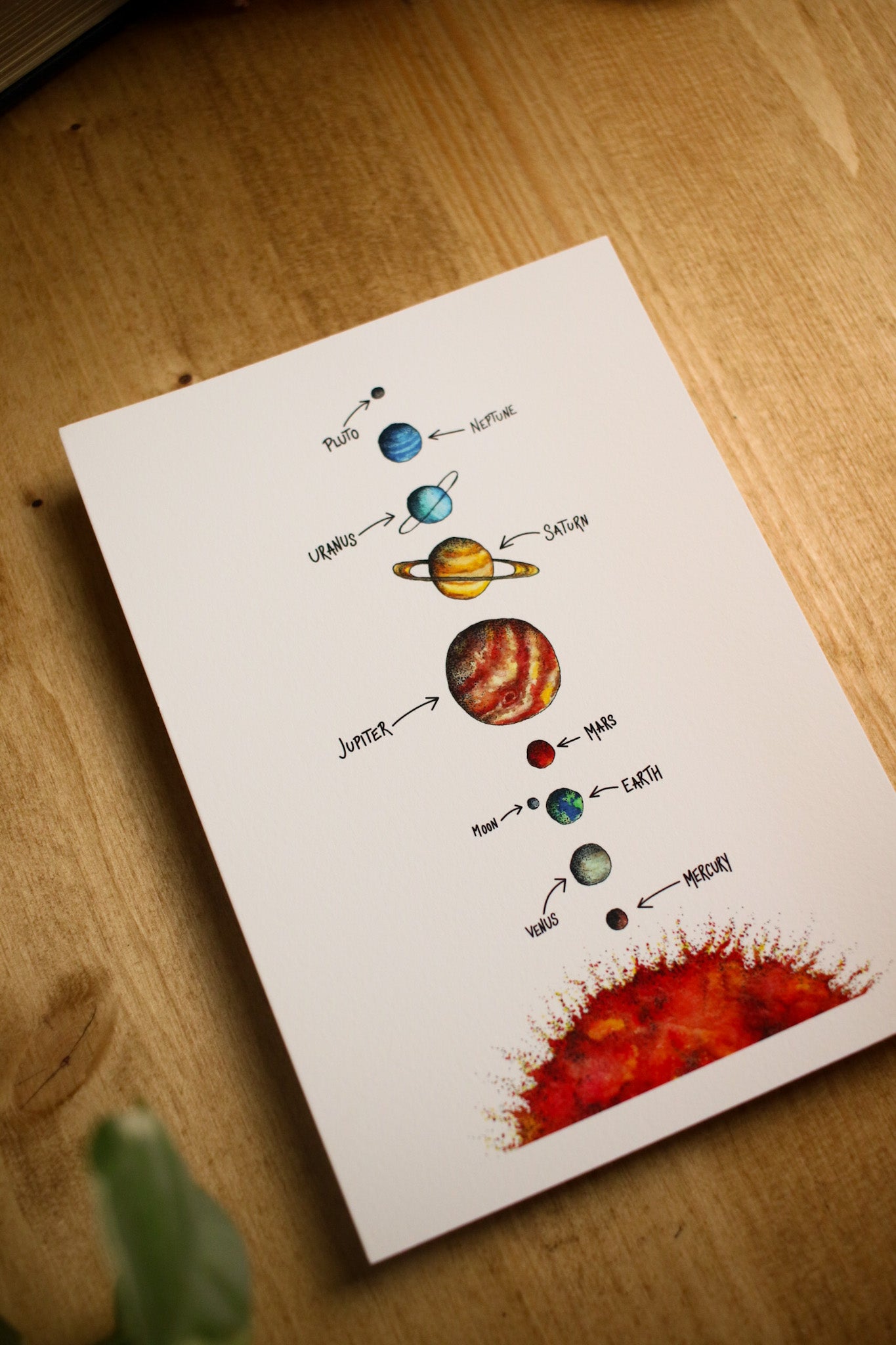 SECONDS - Solar System (Labelled) 5x7 Print