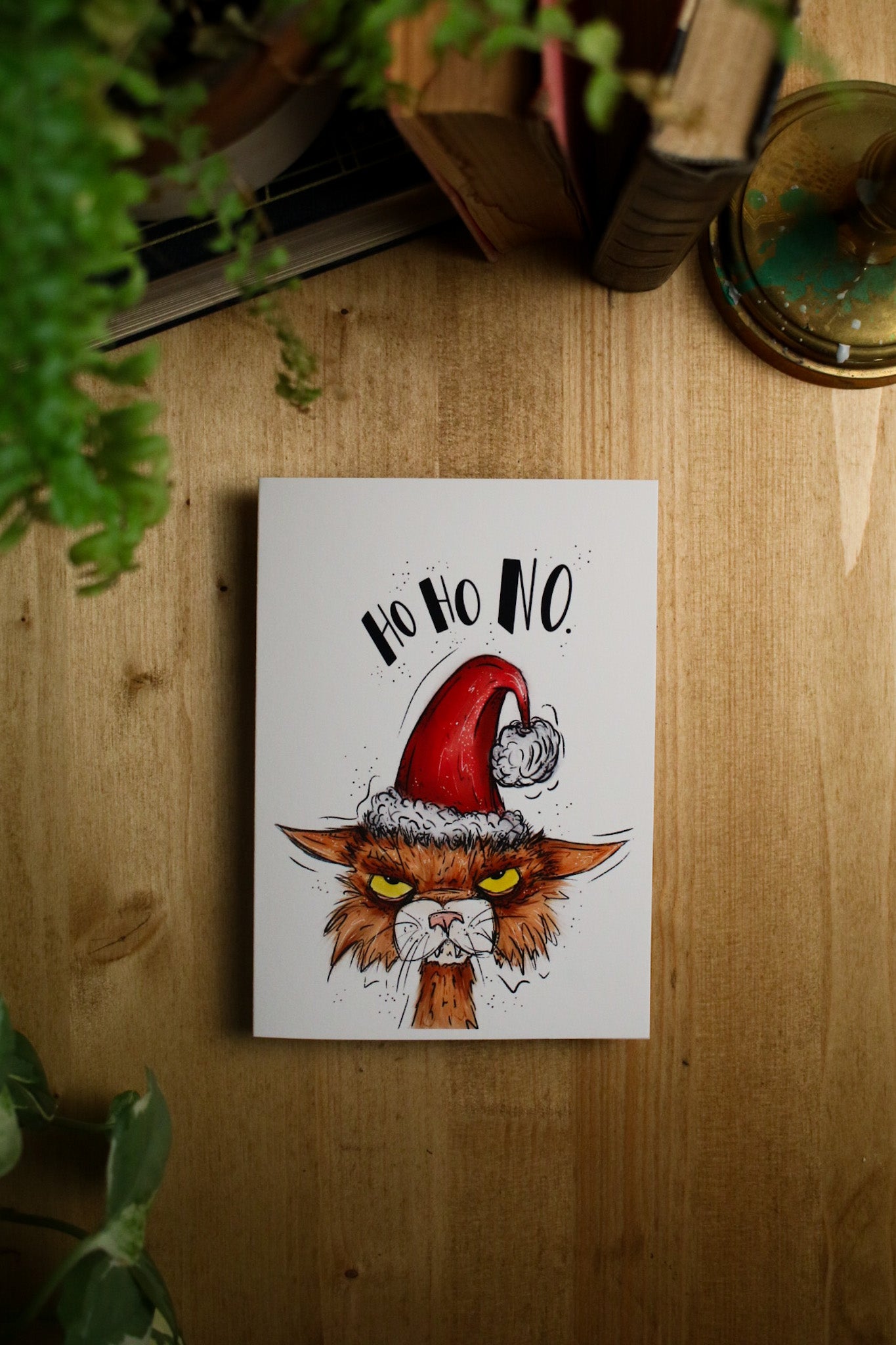 SECONDS - Ho Ho No Grumpy Cat (Large Card)