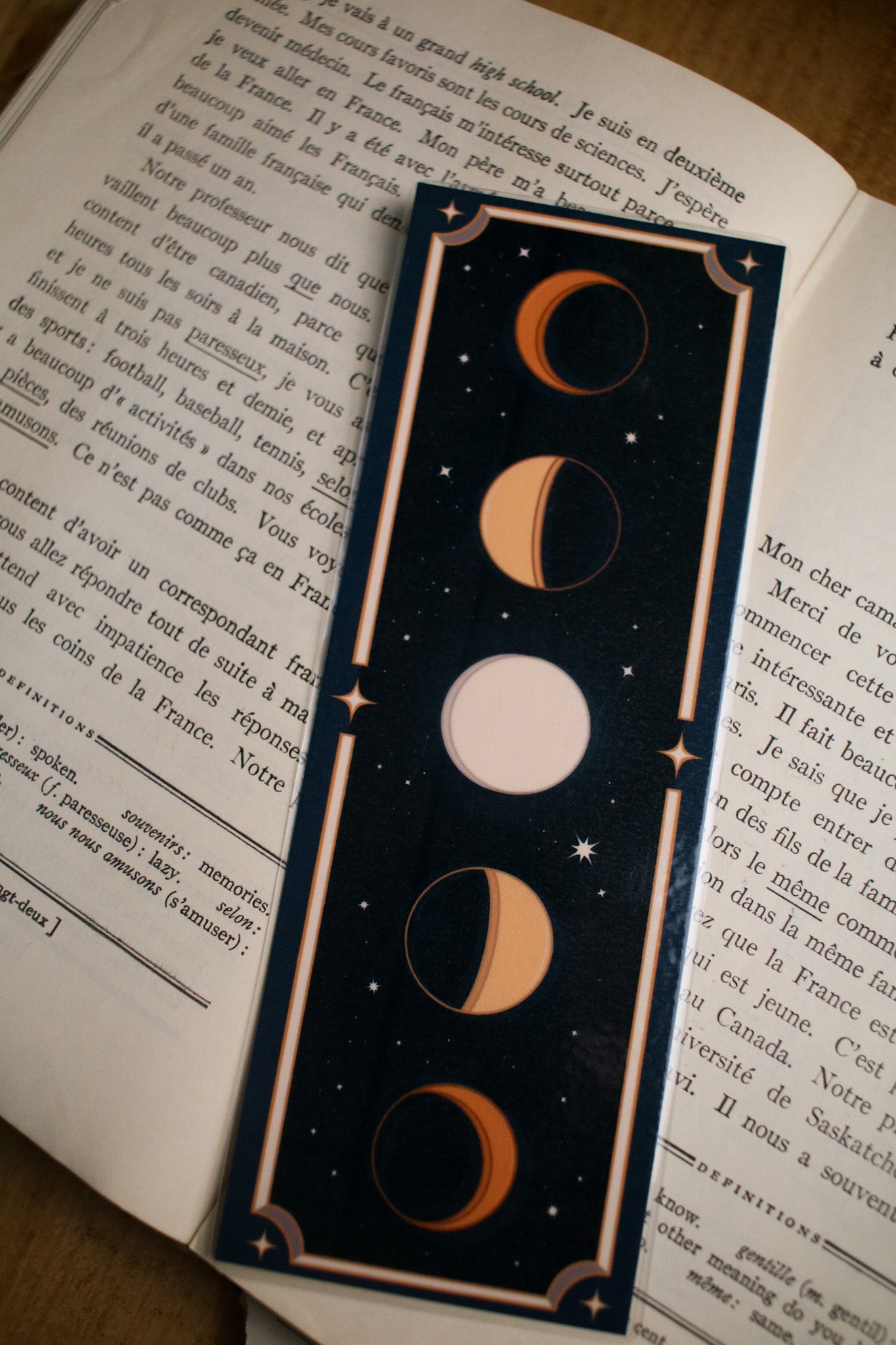 SECONDS - Moon Phase Bookmark