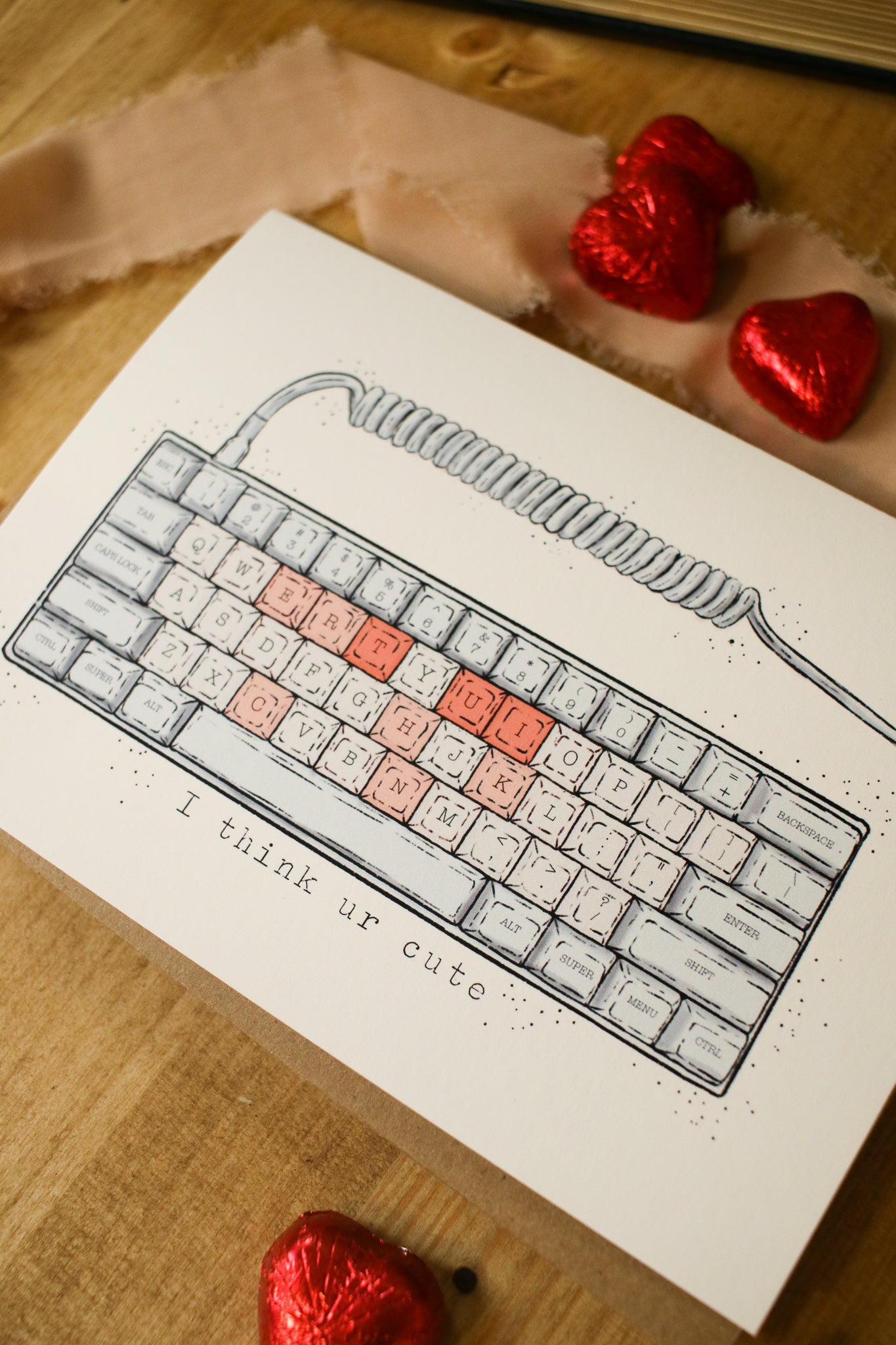 I think Ur Cute - Greeting Card