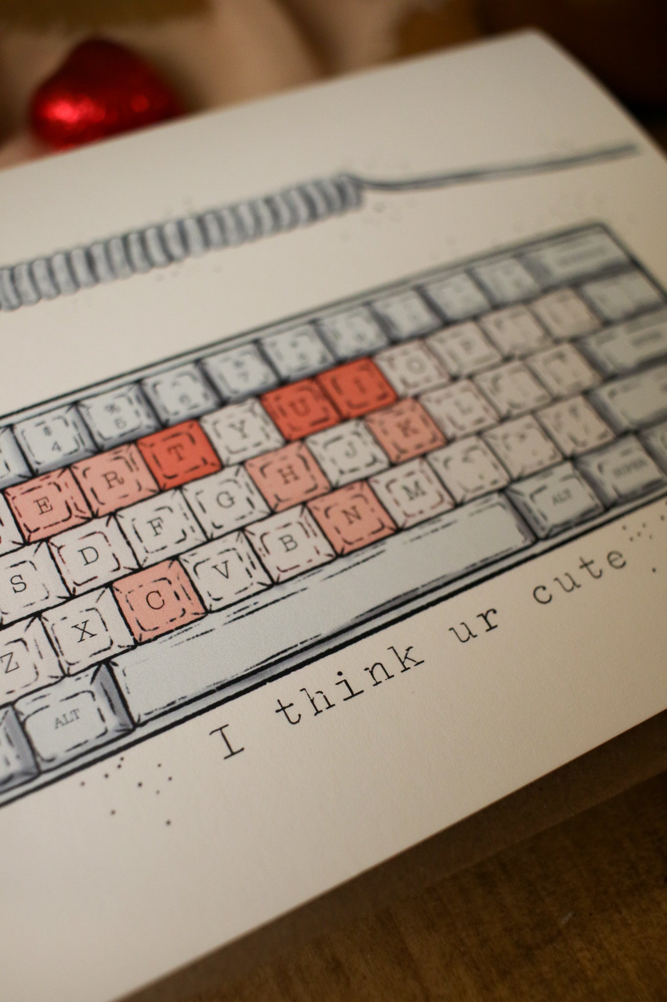 I think Ur Cute - Greeting Card