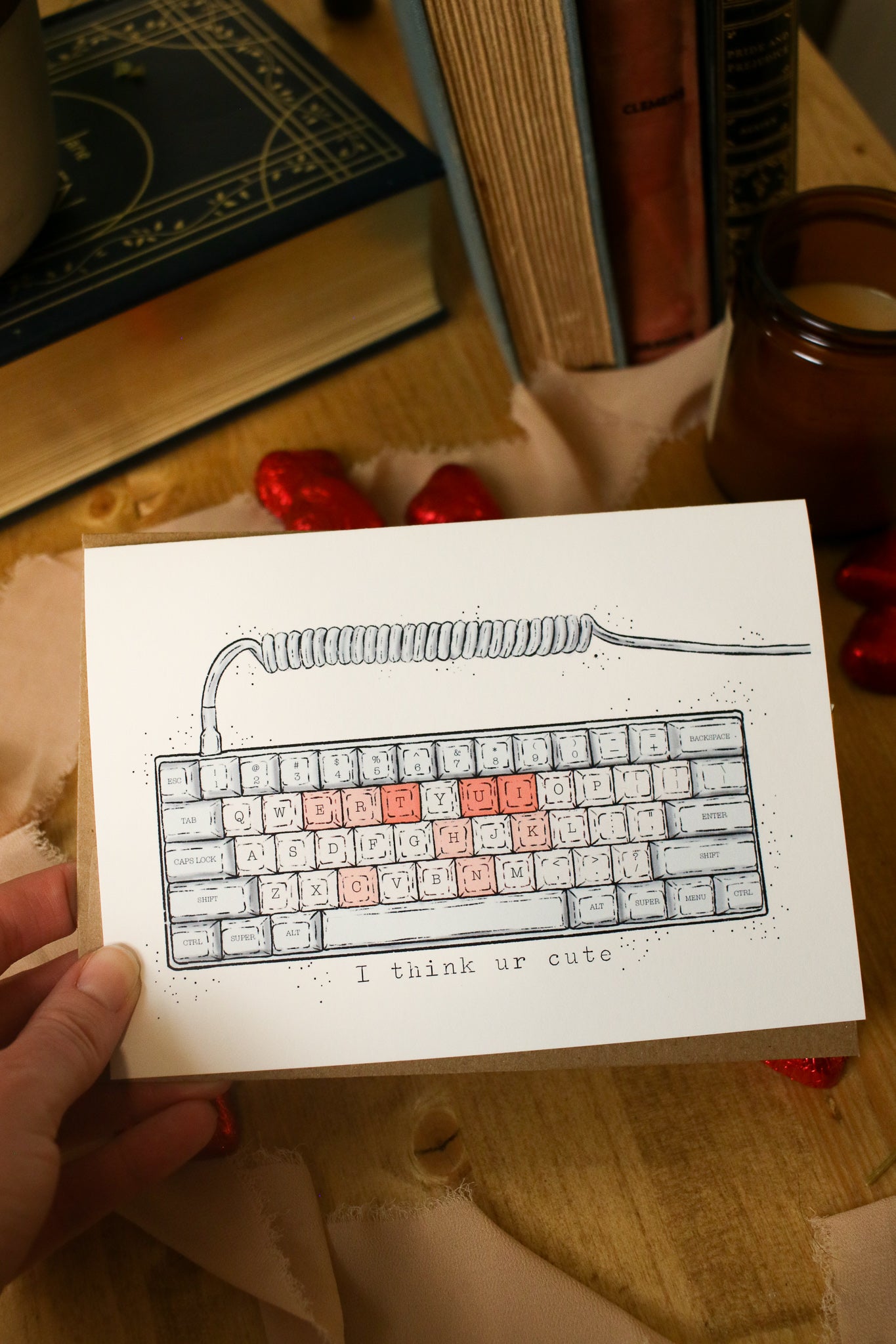 I think Ur Cute - Greeting Card