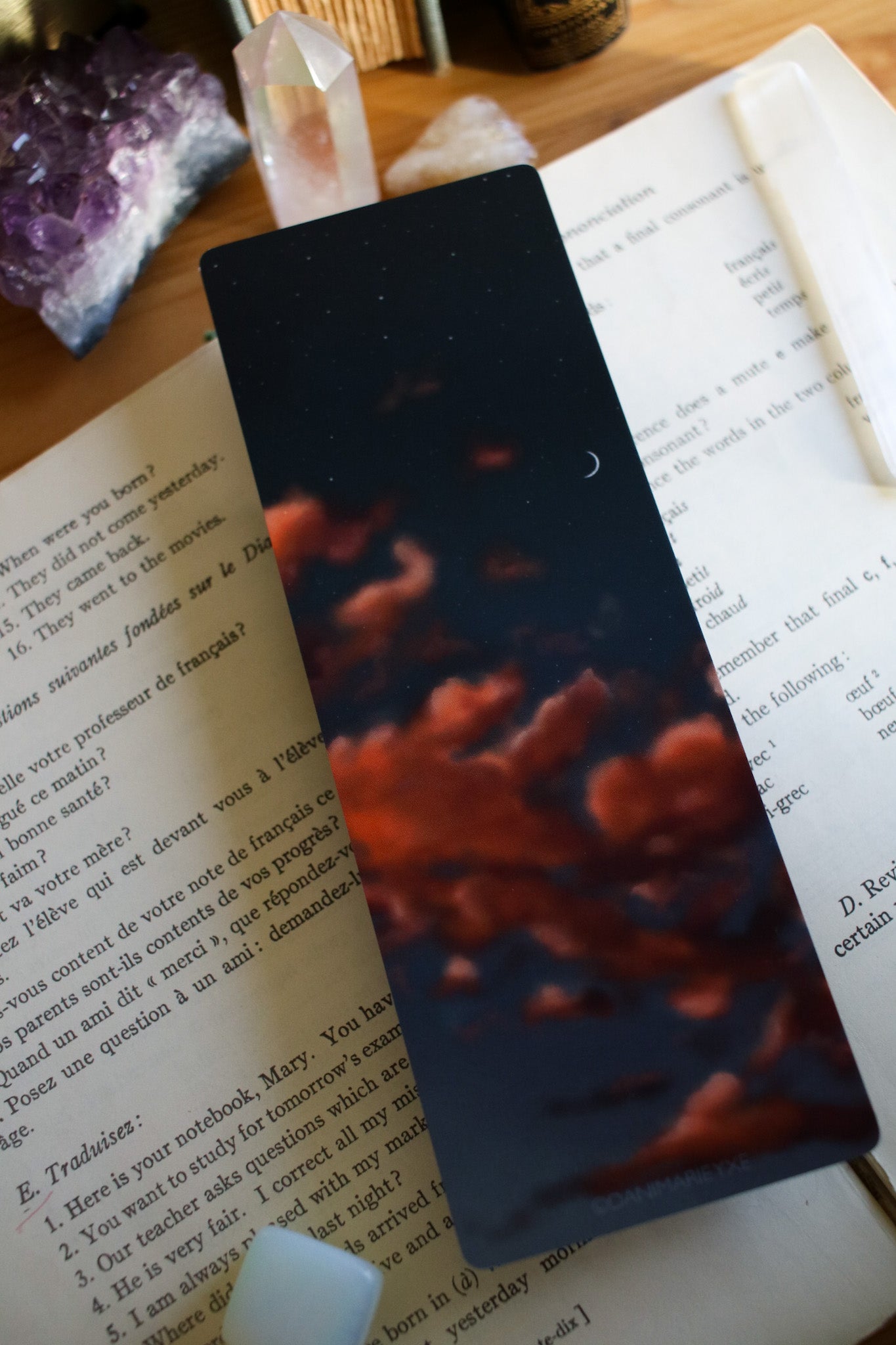 Crescent Moon Sunset Bookmark