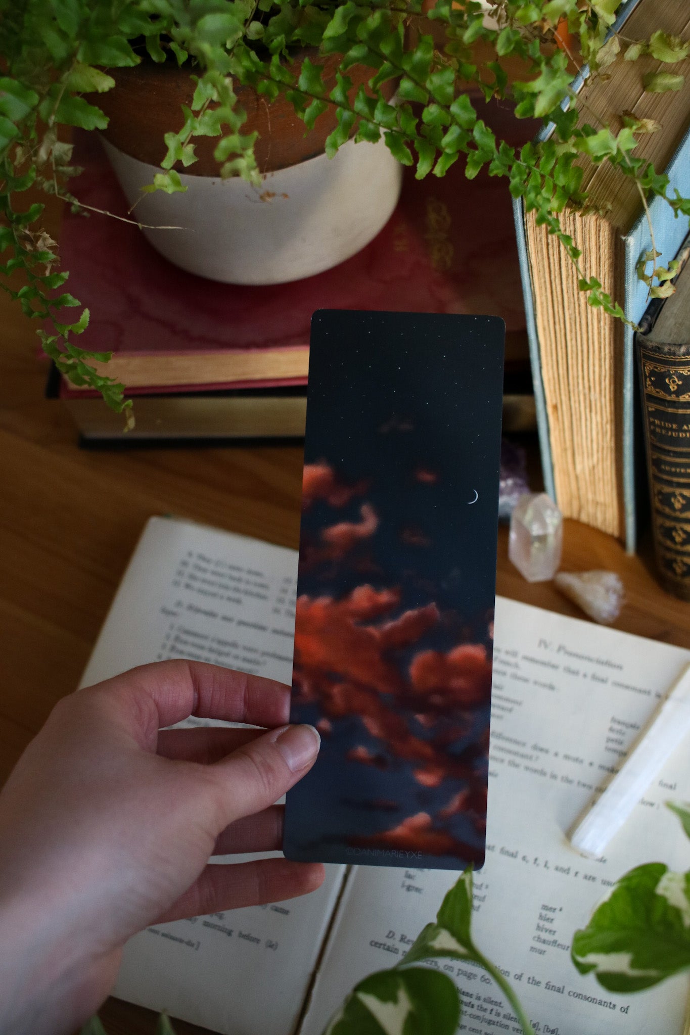 Crescent Moon Sunset Bookmark