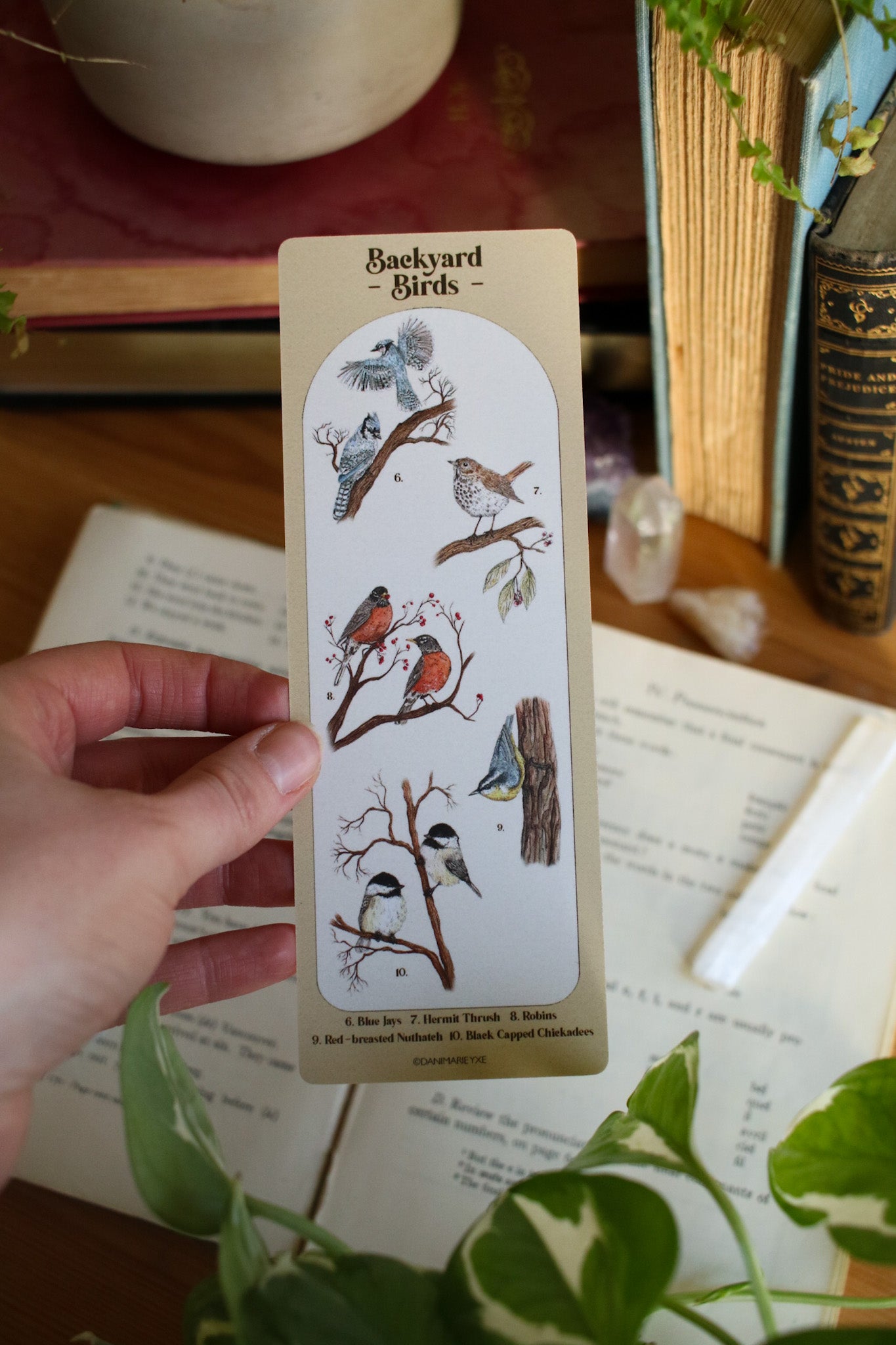 Backyard Bird Bookmark - Double Sided