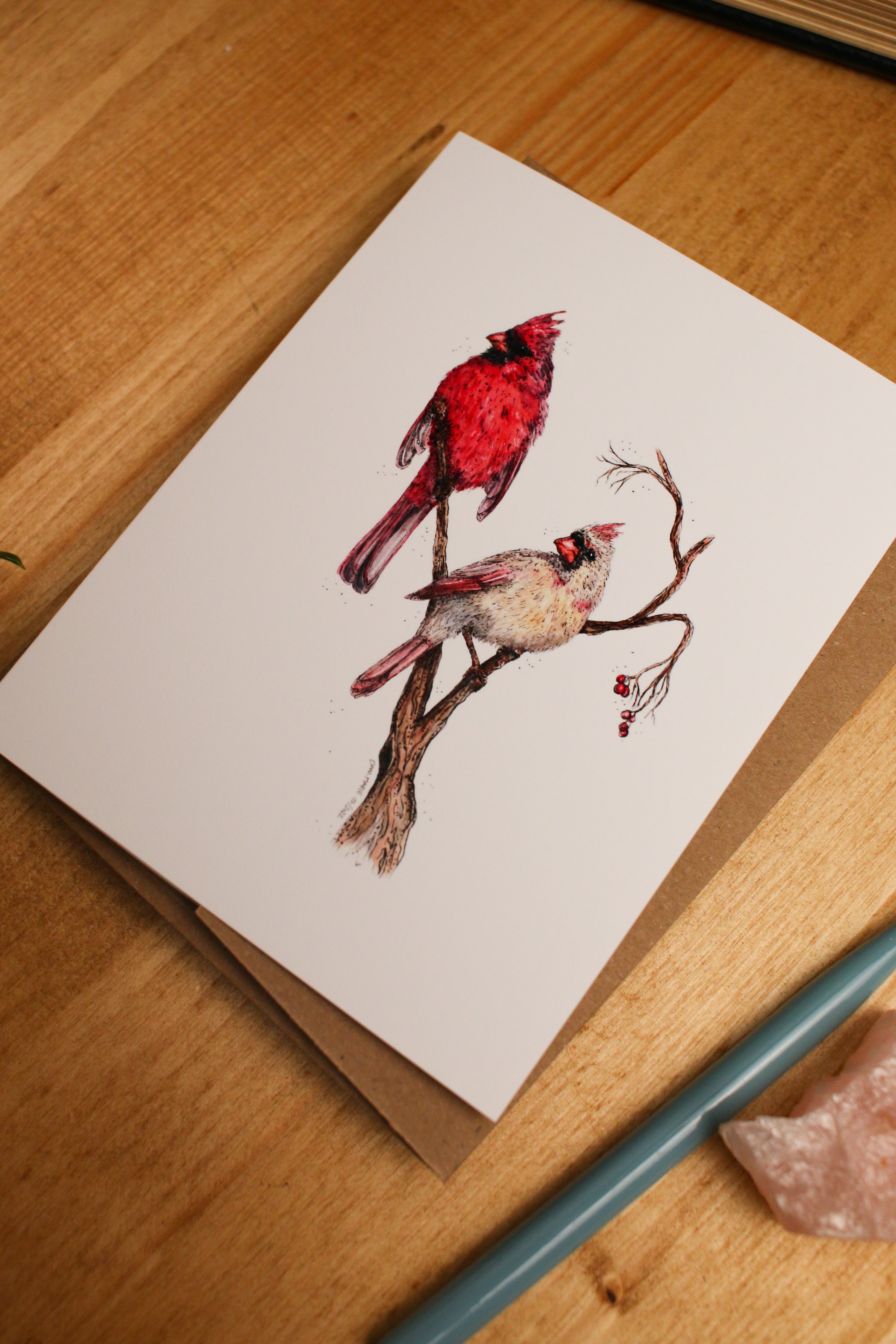 Cardinals - SMALL Greeting Card