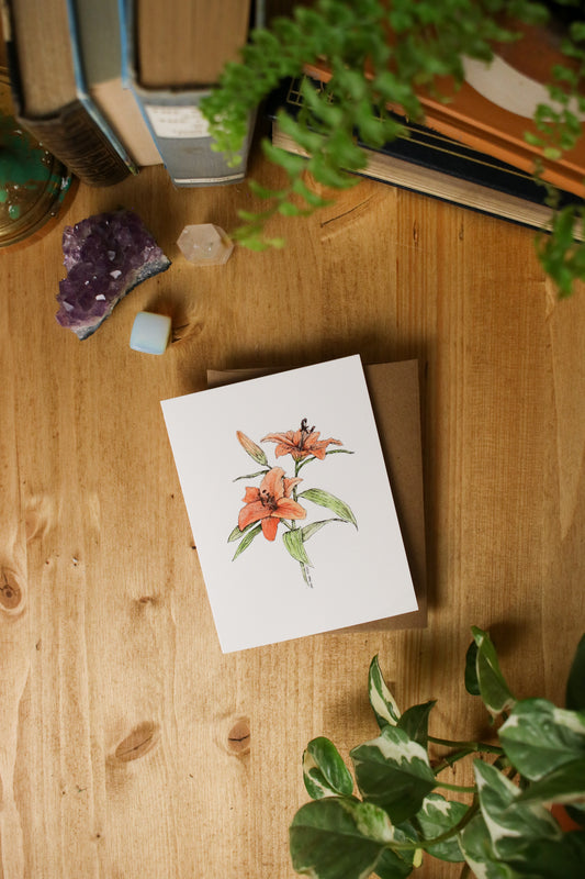 Tiger Lillies - SMALL Greeting Card