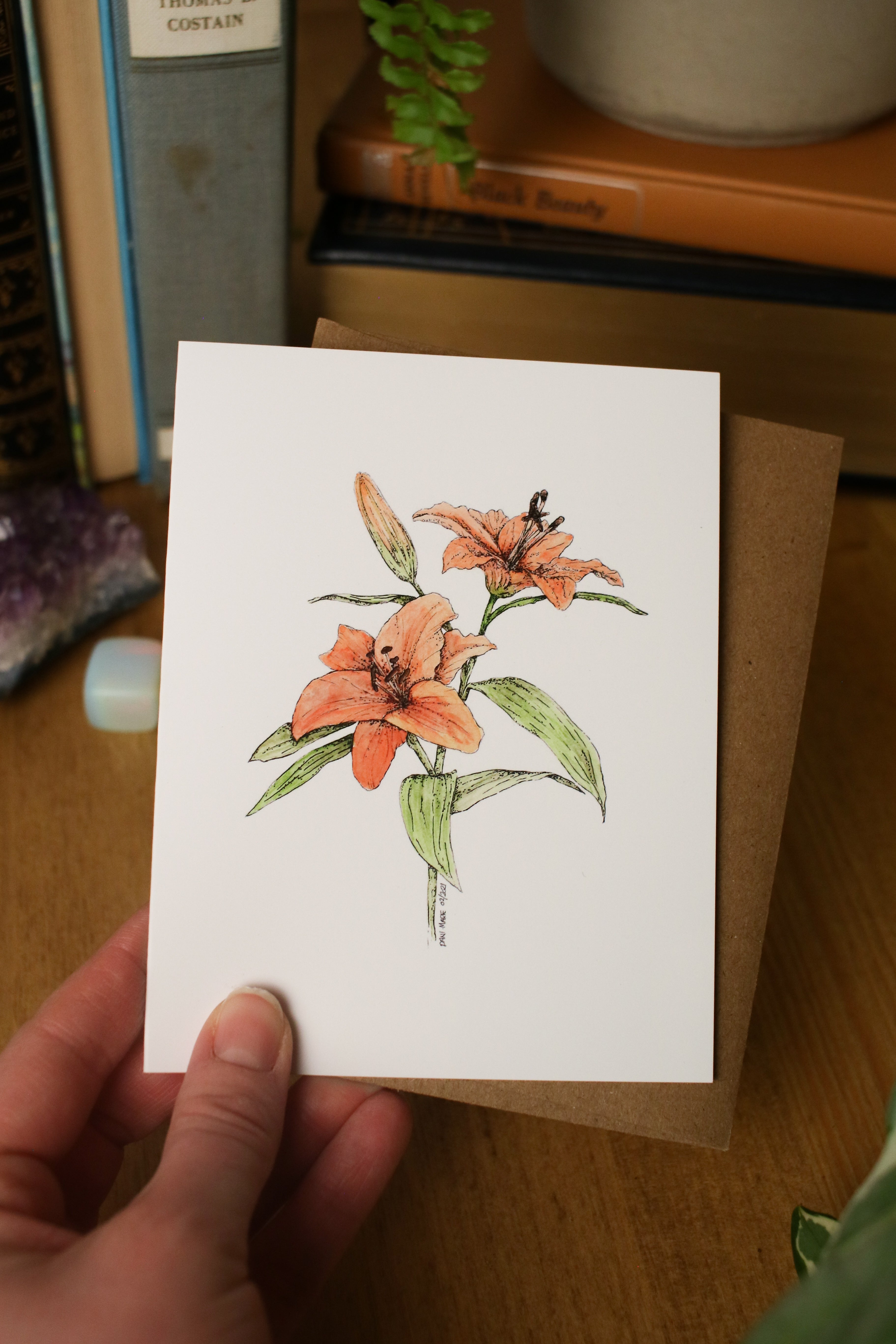 Tiger Lillies - SMALL Greeting Card