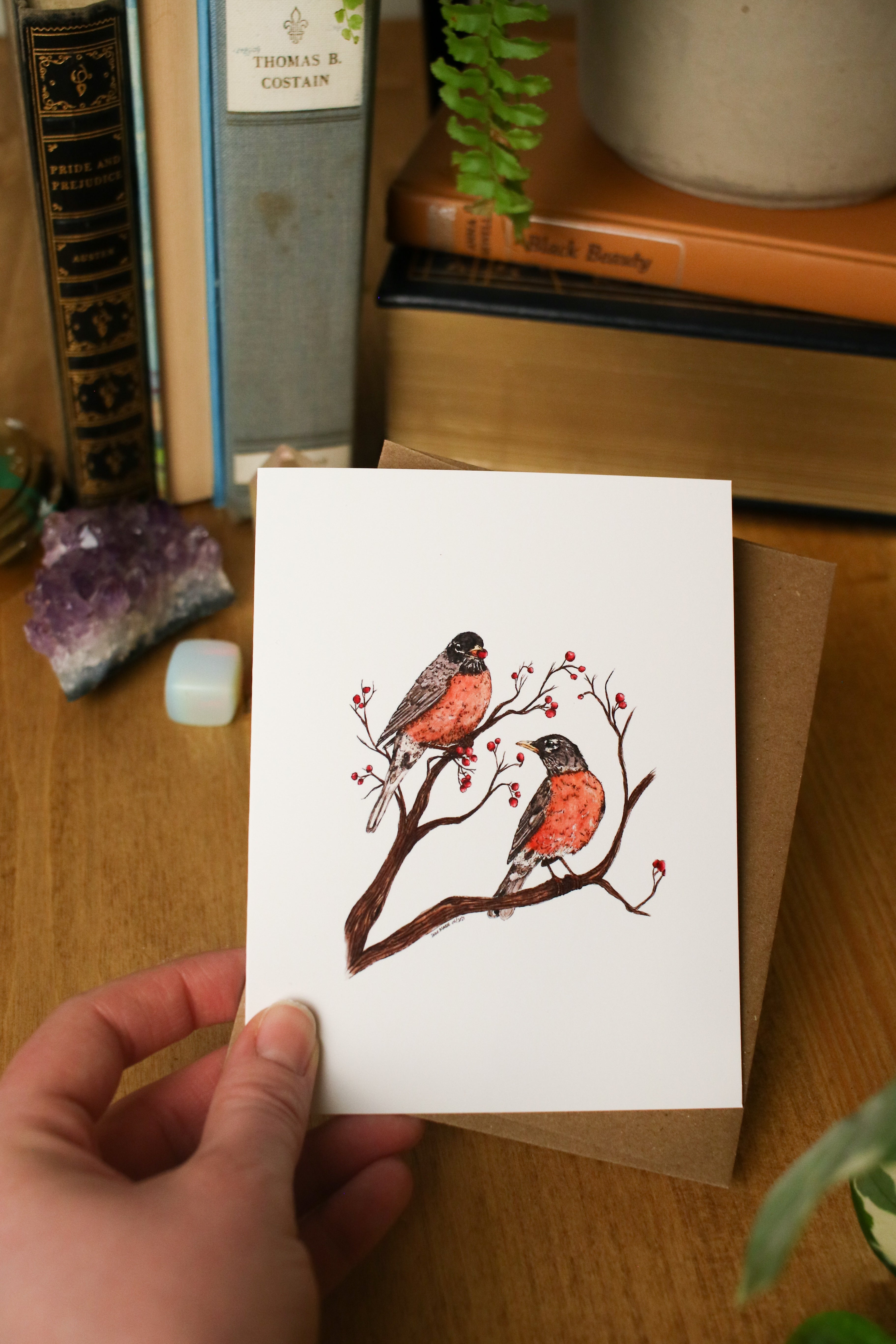 Robins - SMALL Greeting Card