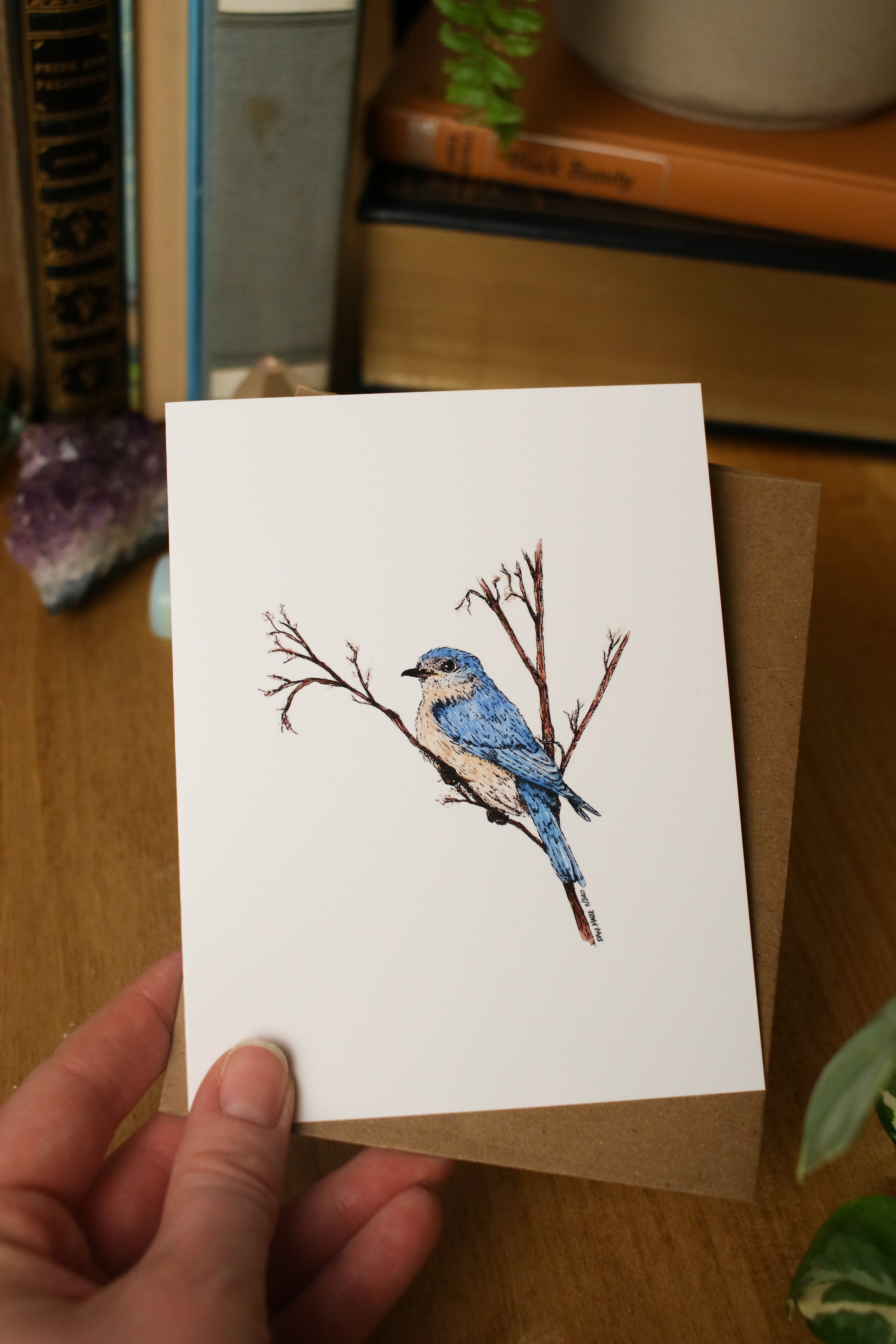 Blue Birds - SMALL Greeting Card