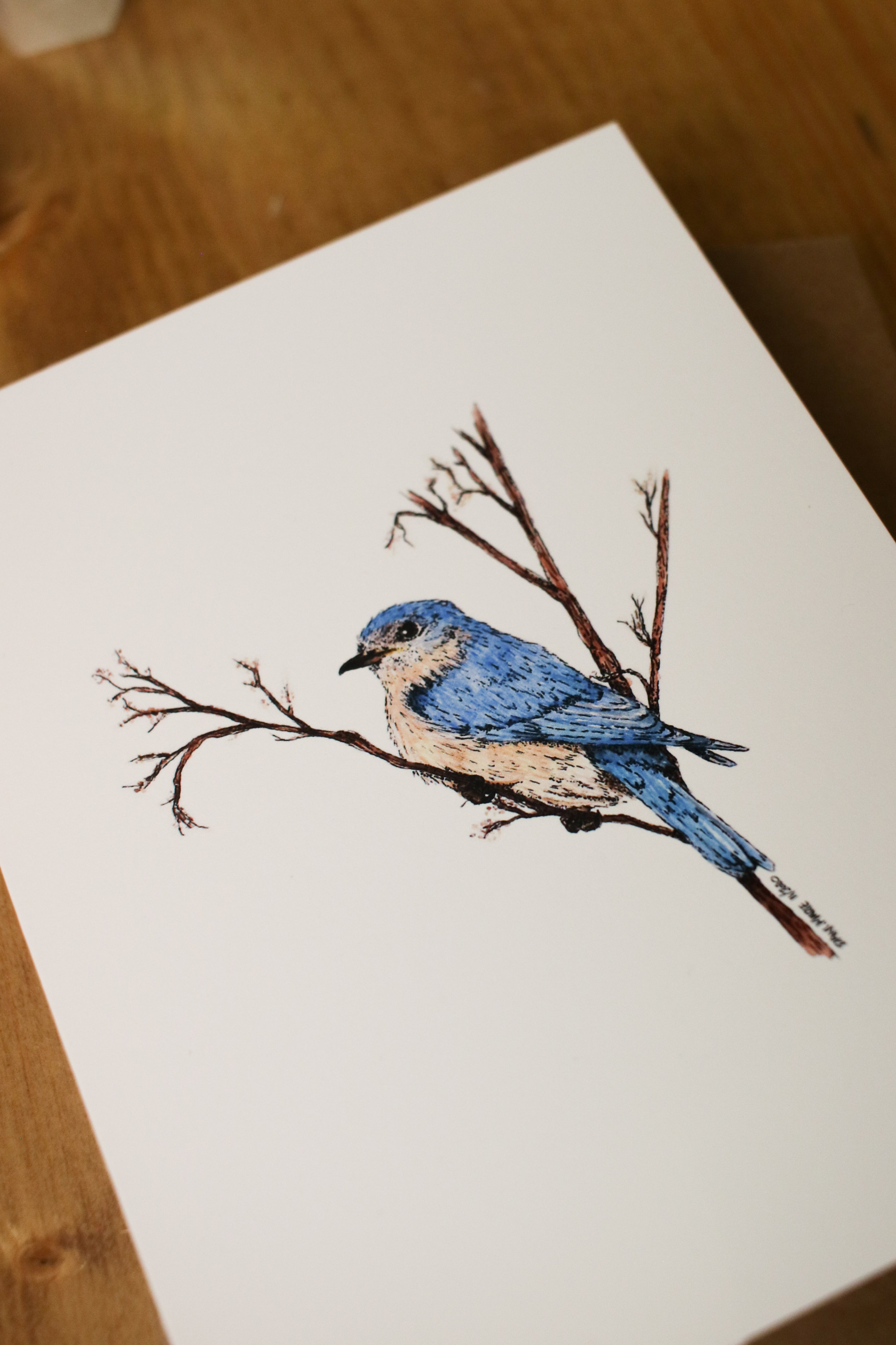 Blue Birds - SMALL Greeting Card