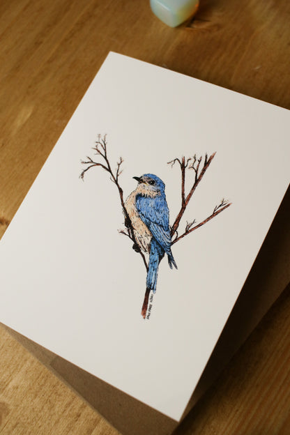 Blue Birds - SMALL Greeting Card