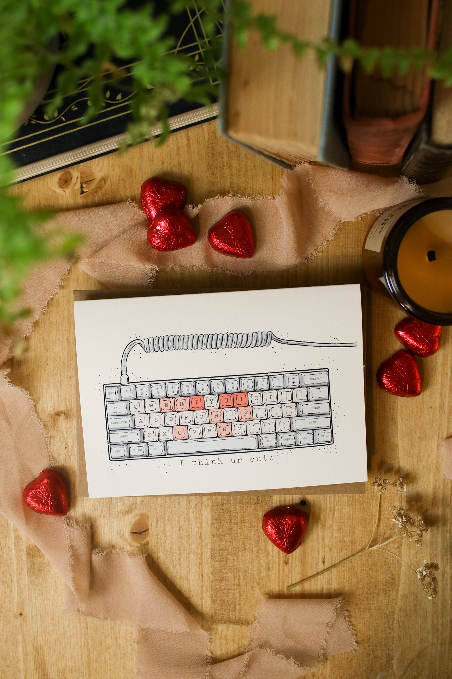 I think Ur Cute - Greeting Card